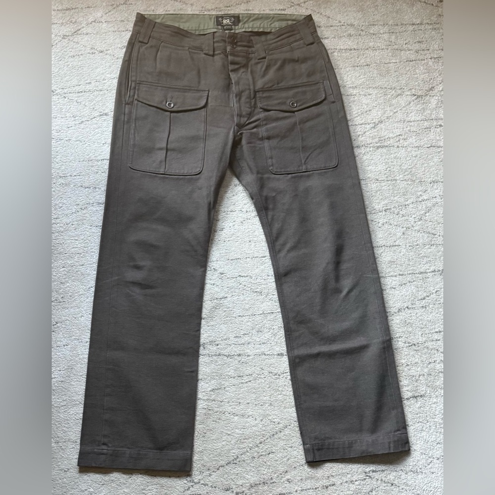 RRL Double RL Dark Brown Cargo Pants 34/32 - Picture 9 of 9